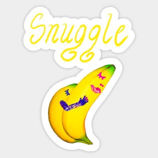 The Best Valentine’s Day Gift ideas 2022, Snuggle - bananas cuddling while sleeping, Valentine’s Day box idea, what to get a guy for valentines day Sticker